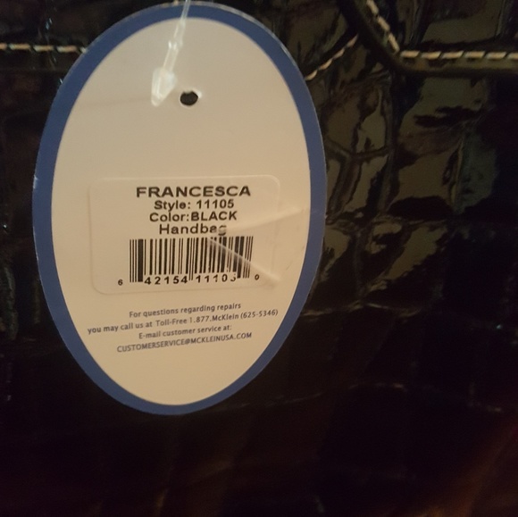 Mcklein Faux Patent Croco Laptop/Briefcase - Picture 6 of 8